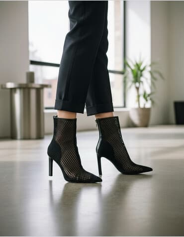 Ботинки, 37, Zara, Б/у, цвет - Черный