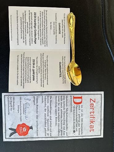 набор ножей германия: Набор столовых приборов Bestecke Solingen с золотым покрытием — 7