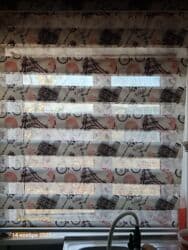 кухонный шторы: Рулонная штора «Зебра» с рисунком Парижа - Тип: день‑ночь (зебра) — — 1