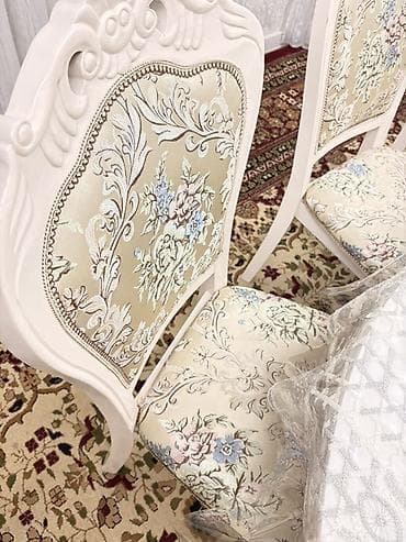 стол стул для гостиной: Стол и стул для зала, Б/у, цвет - Белый — 1