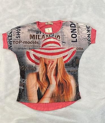 slim patch: Женская футболка с ярким фотопринтом - Тип: футболка с коротким — 1