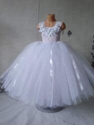 корабль игрушка: Детское платье, цвет - Белый, Новый — 32