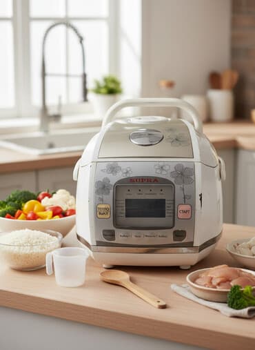 Многофункциональная мультиварка Supra в белом корпусе с декоративными at lalafo.kg Многофункциональная мультиварка Supra в белом корпусе с декоративными