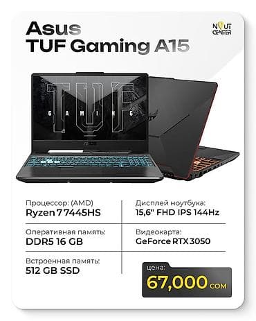 Игровой ноутбук Asus TUF Gaming A15 - Процессор: AMD Ryzen 7 7445HS