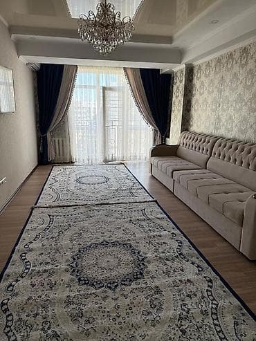 osh flat: 2 комнаты, Джал мкр (в т.ч. Верхний, Нижний, Средний) Собственник, Без животных, от 6 месяцев, от 1 года, С мебелью полностью — 1