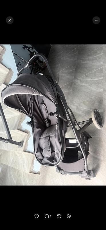 Прогулочная коляска-трансформер, цвет графитовый/серый. Основные