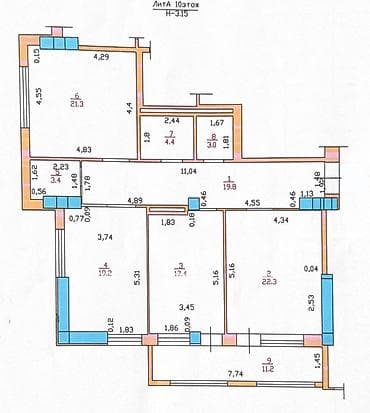 1 кв куплю: 3 комнаты, 122 м², Элитка, 11 этаж, Евроремонт — 9