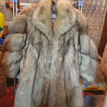 не крашен: Шуба, Песец, По колено, Италия, 2XL — 3