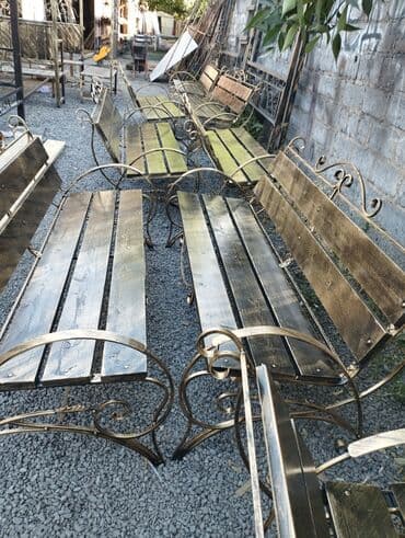 кованные скамейки бишкек: Скамейка Металл, Со спинкой, С крышей — 6