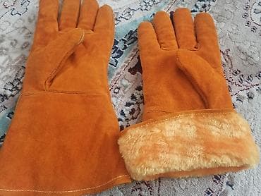 Тёплые замшевые рукавицы из натуральной овчины - Материал верха