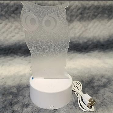 совы: 3D LED-ночник с акриловой фигурой Описание: - Декоративный светильник — 2