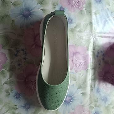 весенние туфли: Женские летние балетки/кеды на платформе - Цвет: нежно‑зелёный с — 5