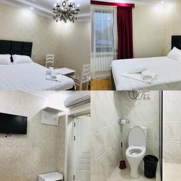 бишкек посуточная аренда квартир: 1 комната, Душевая кабина, Постельное белье, Кондиционер — 1