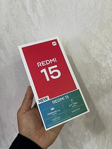 Redmi, Redmi 15, Б/у, 128 ГБ, цвет - Черный, 2 SIM