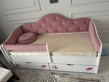 Детский диван, цвет - Розовый