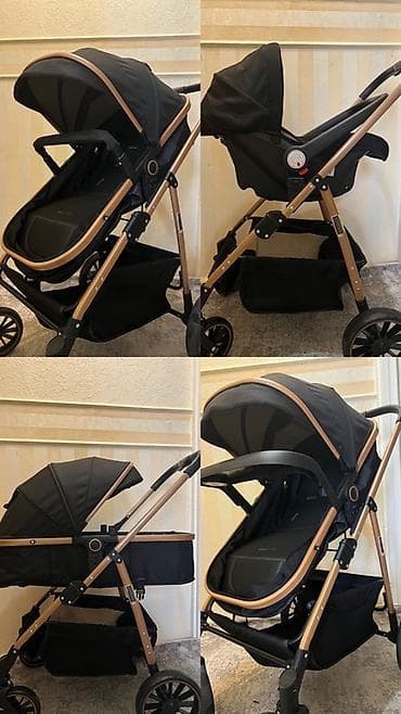 Игрушки: Коляска, цвет - Черный, Б/у — 1