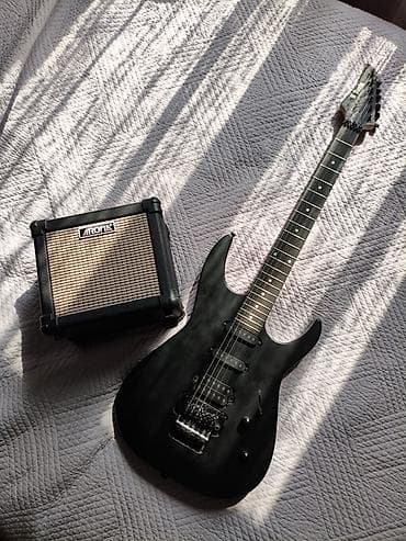 Пианино: Электрогитара Ternis, черный матовый цвет, форма суперстрат — 7