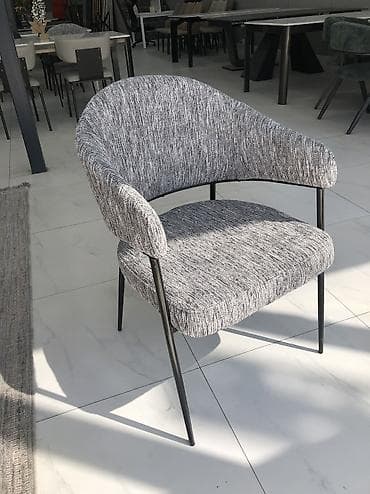 Үй жана бакча: Кафе, ресторандар үчүн отургуч, Жаңы, Темир, түсү - Боз — 4