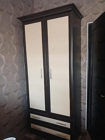 одно спальное: Спальный гарнитур, Шкаф, цвет - Серый — 2