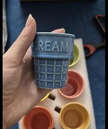 double a: Набор керамических стаканчиков для мороженого, пудинга и напитков 780с — 3