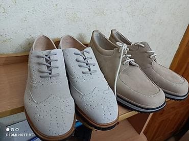 lining flex: Женские туфли из нубука, 2 пары (светлые оттенки беж/серо-беж). Пара — 2
