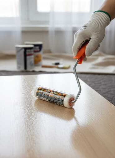 полировщик авто: Малярный валик Decor (мини-велюр) для лака и ровных поверхностей — 1