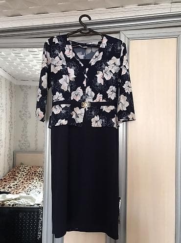 джинсы кюлоты: Повседневное платье, Осень-весна, Длинная модель, Футляр — 4