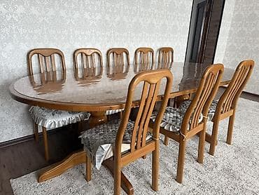 small table: Стол и стул для зала, Б/у, цвет - Коричневый — 1