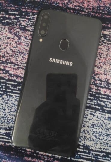 купить колонку караоке с микрофоном: Samsung Galaxy A20s, Б/у, цвет - Черный — 2