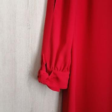 я девушка: Платье турецкое красное, длина чуть ниже коленки, вниз слегка — 2