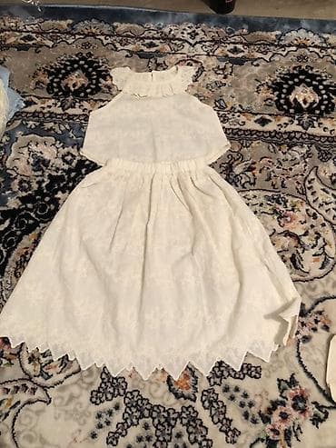 блузка для девочки: Комплект, цвет - Бежевый — 3