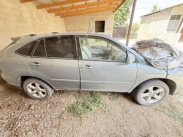 зеркало rx330: Lexus RX (330), кроссовер, левый руль. Голубой цвет кузова — 3