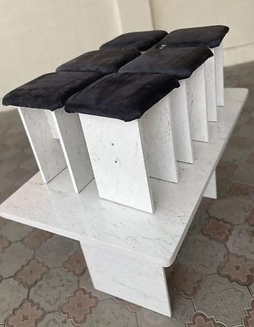 кухонные стол стулья: Кухонный стол и стул, Новый, цвет - Серый — 1