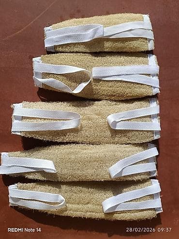 мочалка люфа: Натуральные мочалки из люфы с ручками - Материал: 100% растительная — 1