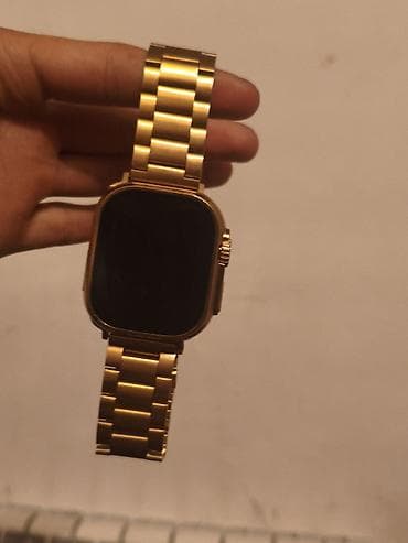 Умные часы с металлическим браслетом (золото) - Корпус: прямоугольный at lalafo.kg Умные часы с металлическим браслетом (золото) - Корпус: прямоугольный