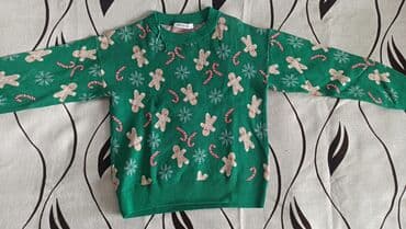 Кофта, Новогодний принт, Зима, XS