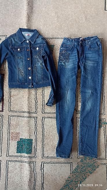 джинсовый костюм: Комплект, Б/у — 1