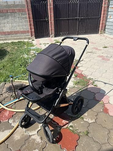 Коляски: Коляска, цвет - Черный, Б/у — 10