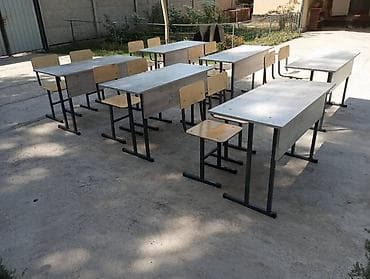 Стол жана отургуч комплекттери: Эмерек буттары, Үстөл, Темир — 4