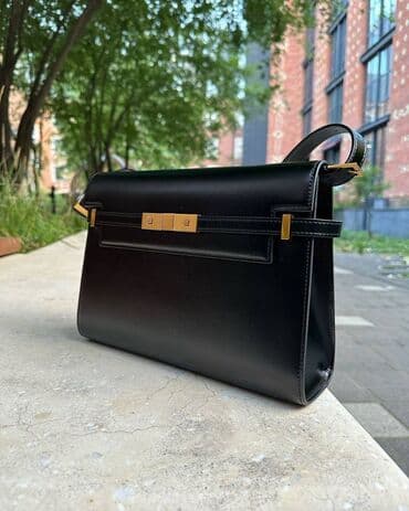 купить кошелек женский недорого: Кожаная сумка "KELLY". Трендовая, элегантная сумка в черном люксовом — 3