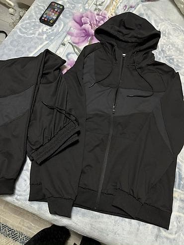 psn network: Черный спортивный костюм (худи + брюки) 54 3xl - Материал: плотный — 2