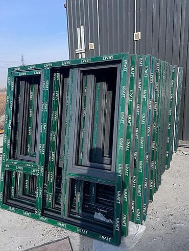 10 pro max: Алюминиевое окно на заказ, Тип окна: Витражные, Без установки, Без рассрочки — 2