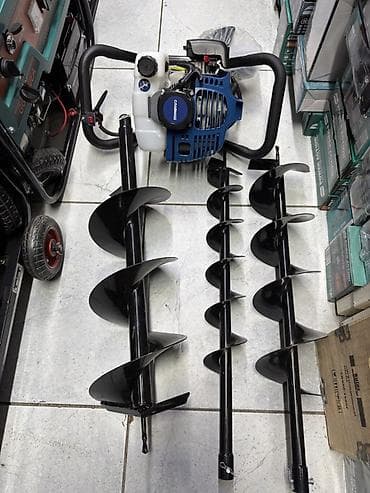 Мотобуры: Бензиновый мотобур с комплектом шнеков - Движок: одноцилиндровый — 1