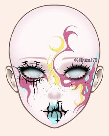Инструменты: Креативные face chart-эскизы для визажистов и художников по гриму - — 6