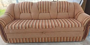 паталь: Комплект мягкой мебели, Б/у, цвет - Бежевый — 3