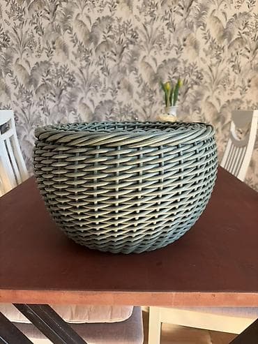 Кашпо из качественного ротанга - Цвет: хаки - Объем 10 литров -