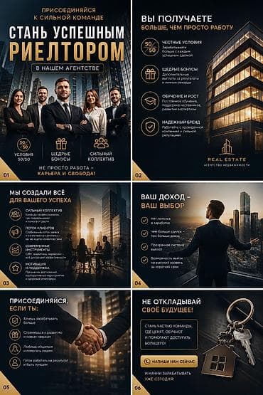 работа стяшка: Нужны риелторы в агентство недвижимости! - Условия дохода: 50/50 от — 2