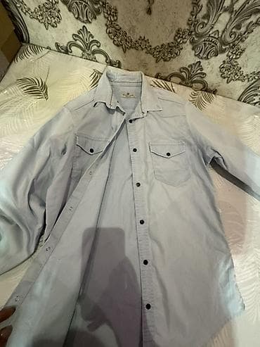 Рубашки: Мужская рубашка Madalyon, модель Slim Fit, размер S. Одевали пару раз — 3