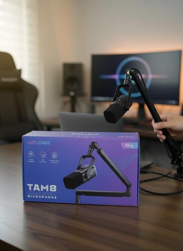 аппаратура муз: Микрофон Fifine AmpliGame TAM8 для стриминга и записи Комплект: - — 1