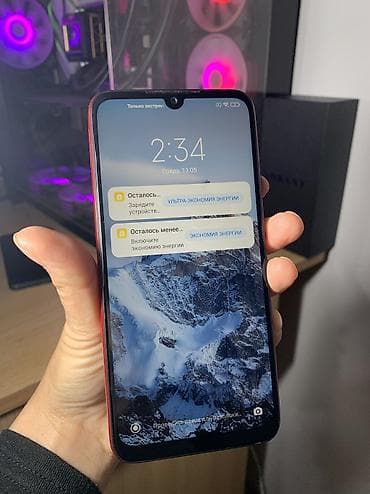 Техника и электроника: Redmi, Redmi Note 7, Б/у, 128 ГБ, цвет - Красный, 2 SIM — 1